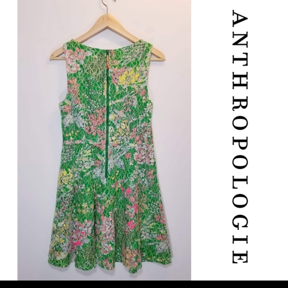 Anthropologie verbena green dress